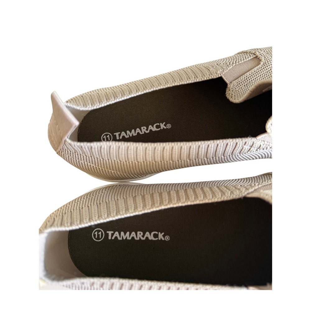 Tamarack Slip On Sneakers Men Sz 11 Tan Knit Casual Walking Shoes Athleisure NWT - Picture 7 of 9
